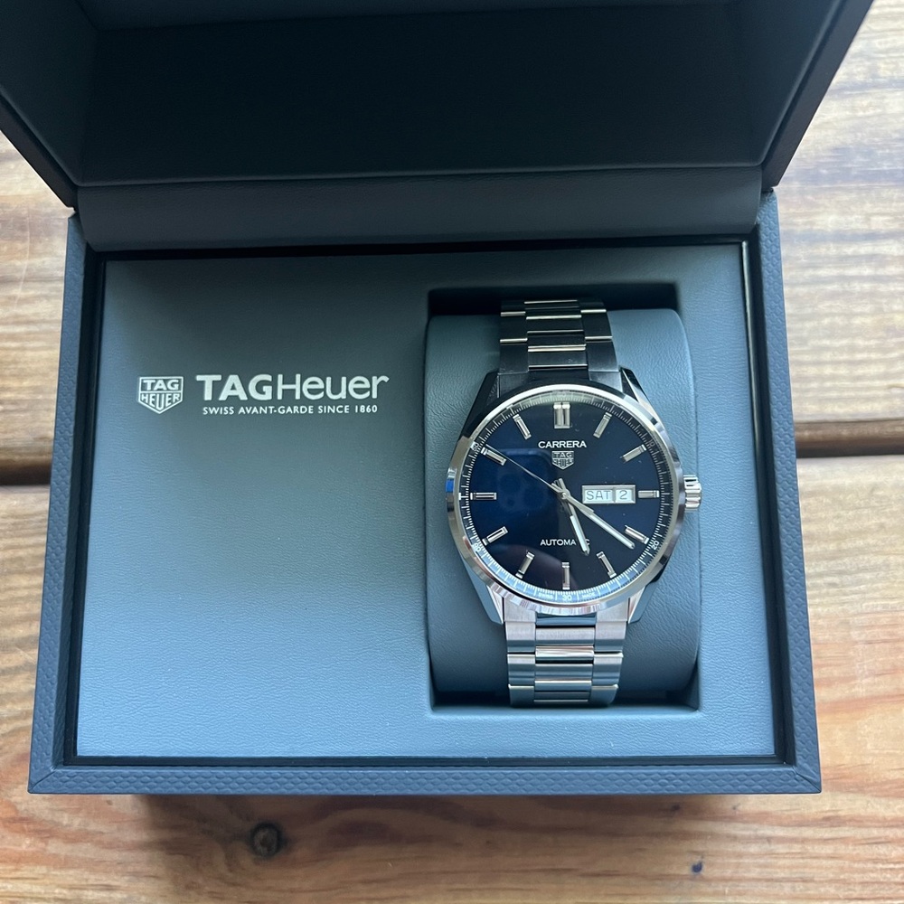 TAG Heuer Carrera Silver and Black Watch